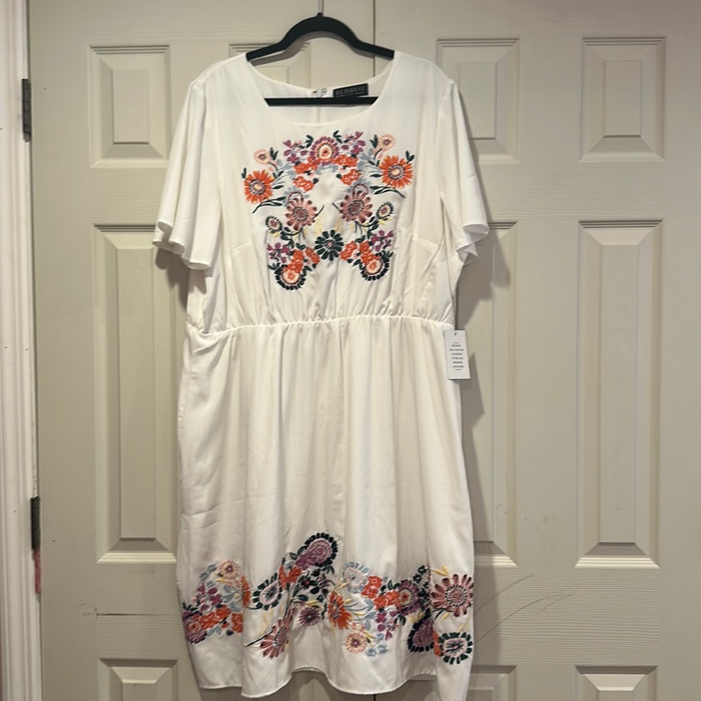 Women's Eloquii White Sundress